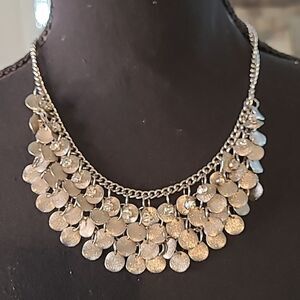 Fashion  jewelry silver waterfall necklace
